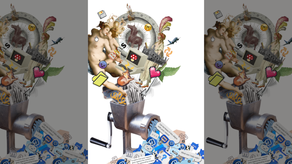Artistic rendering representing AI data synthesis