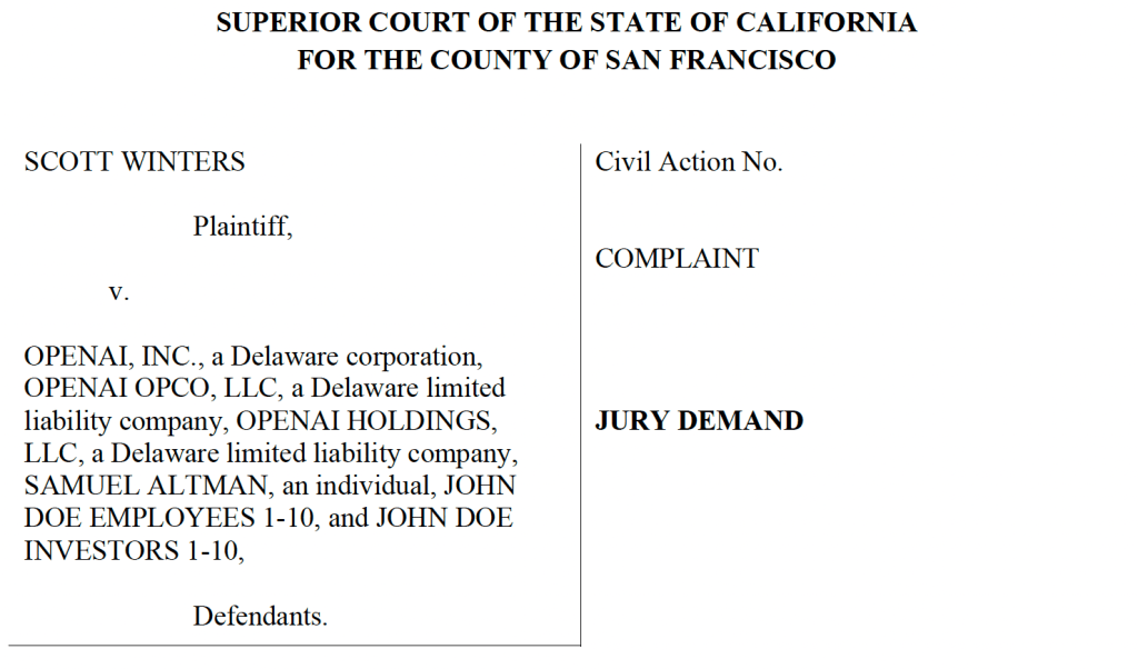 Screenshot of a legal complaint.